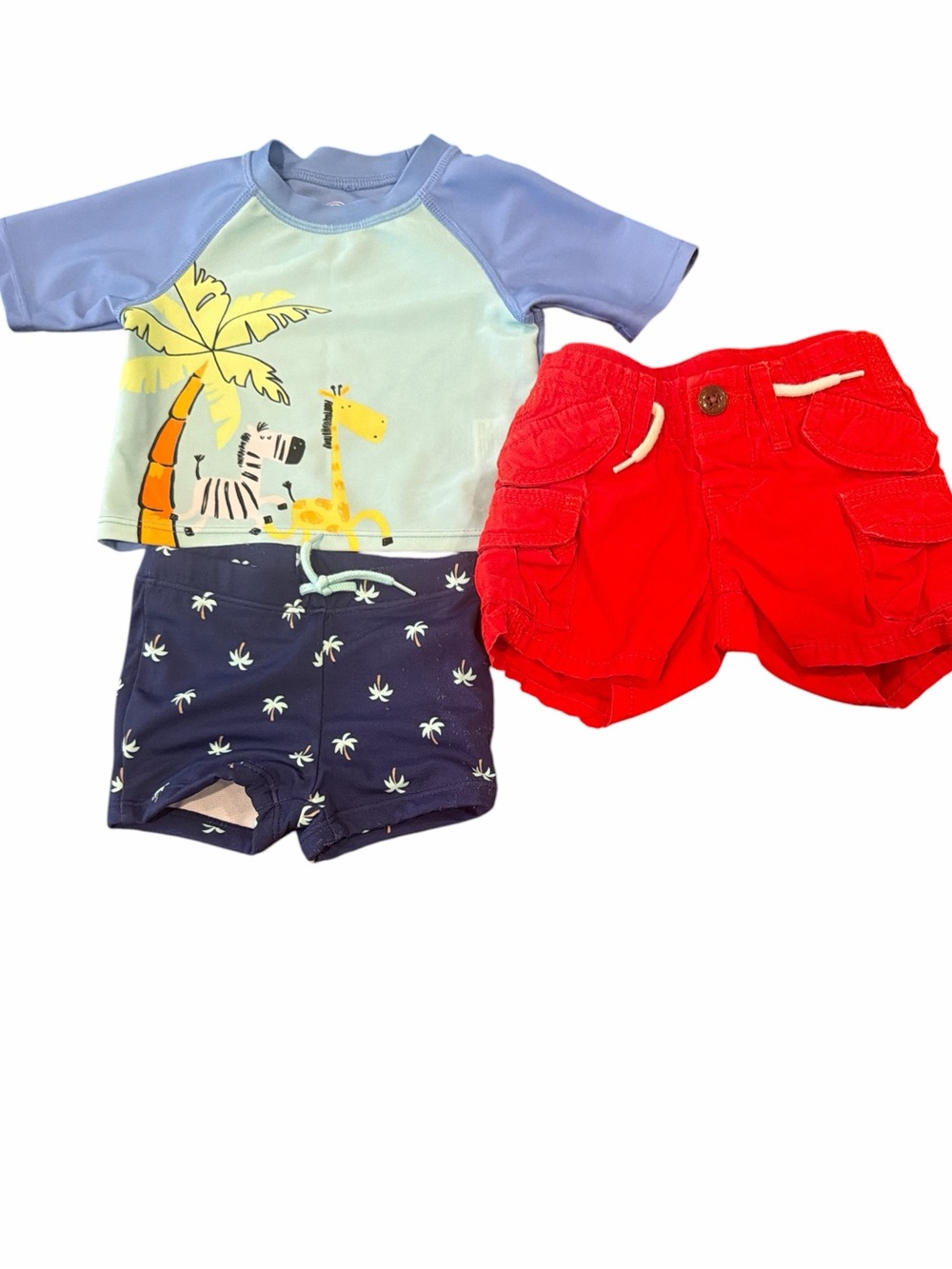 Baby Boy Summer Bundle 0-3M | Swim Set + Baby Gap Shorts | Janie and Jack 🌴